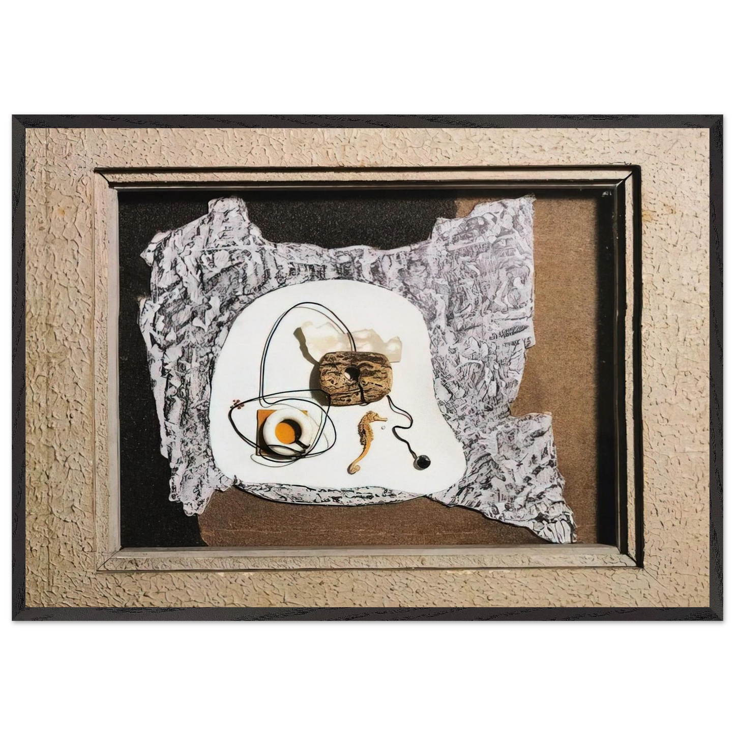 STATO D ANIMO PLASTICO MARINO 1937 - Enrico Prampolini Framed Art Print – Black Wooden Frame - Default Title - -Framed Art Print