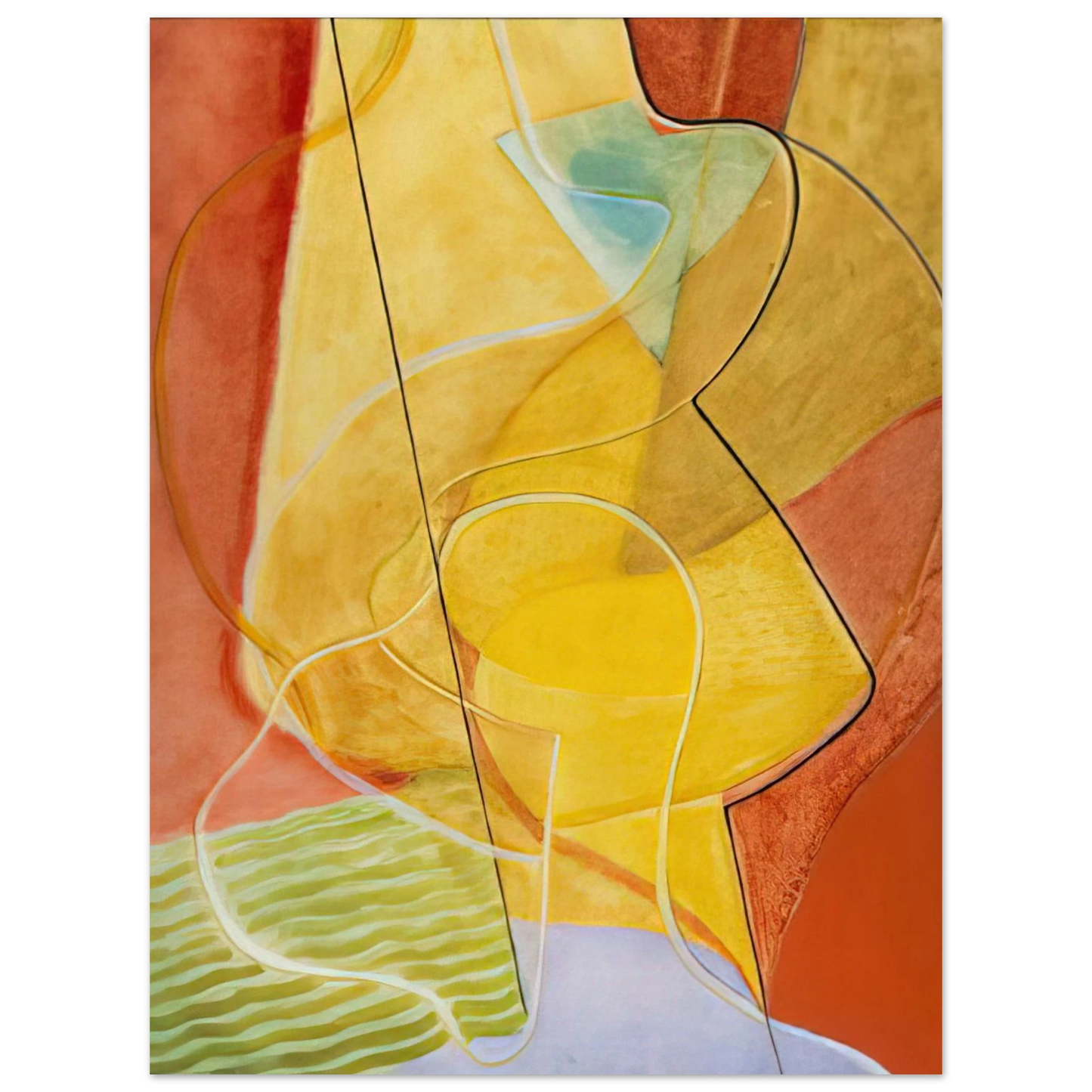 John Ferren - Composition aux Plais Jaunes - 1933 Fine Art Poster - Default Title