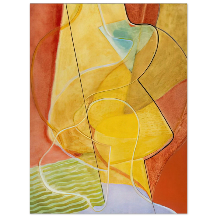 John Ferren - Composition aux Plais Jaunes - 1933 75x100 cm / 30x40inches Fine Art Poster
