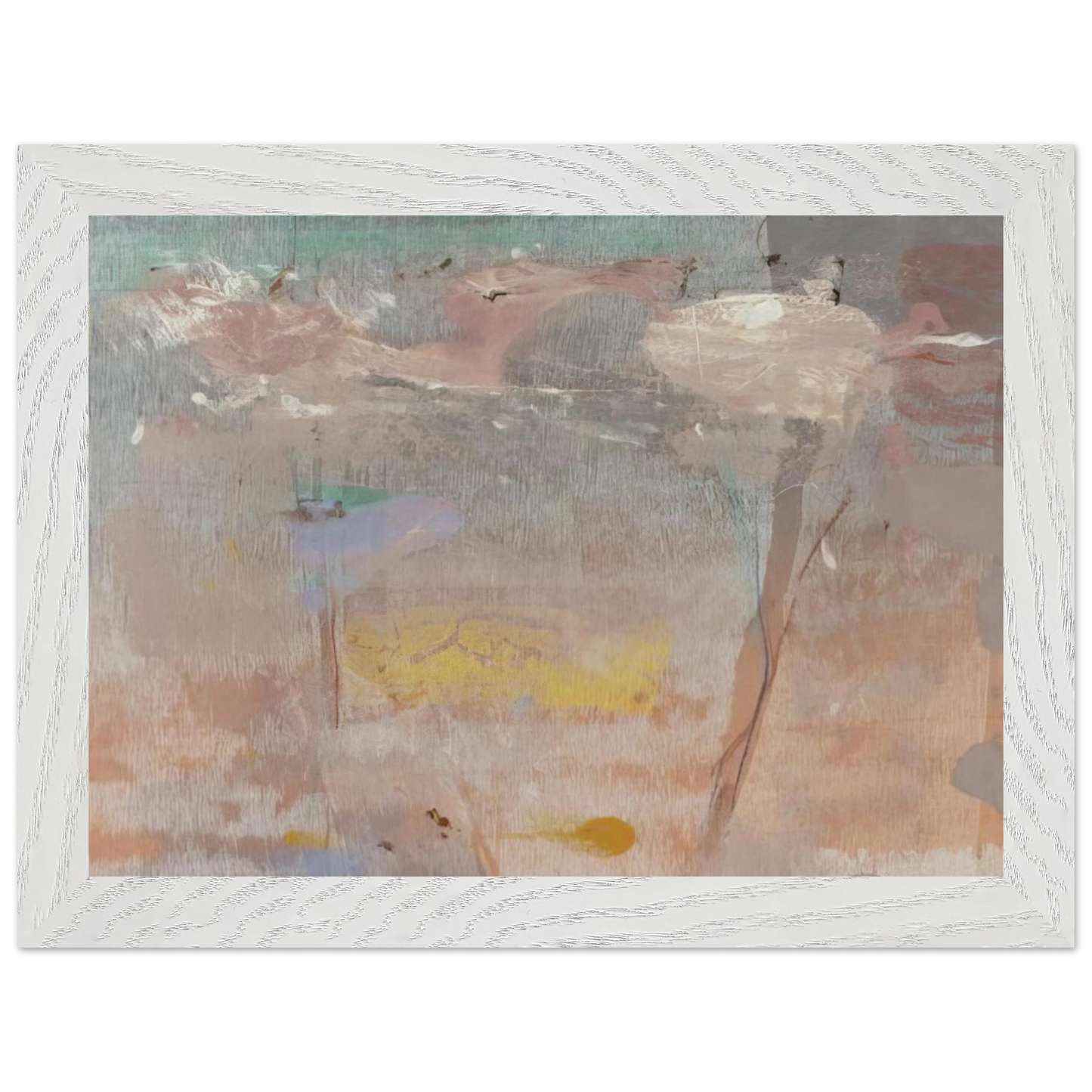 Helen Frankenthaler - Monotype I - 1981 Wall art - 13x18 cm / 5x7 inches - Premium Wooden Framed Poster With Fine Art Paper - Black frame