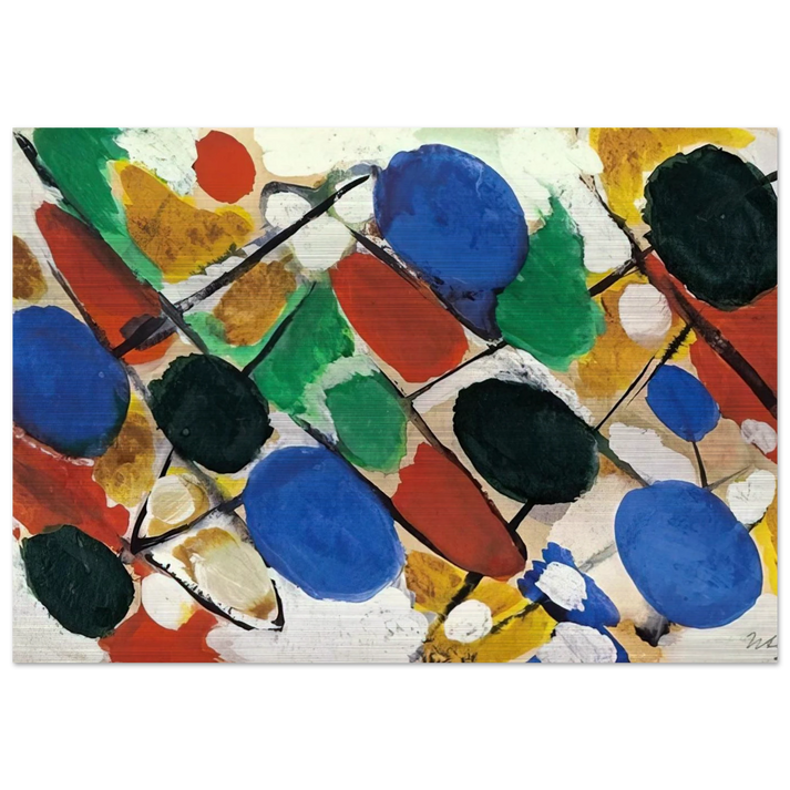 Scheiben - 1955 - Ernst Wilhelm Nay Brushed Aluminum Print - 70x100 cm / 28x40 inches | Ernst Wilhelm Nay Aluminum Print | Ernst Wilhelm Nay Prints