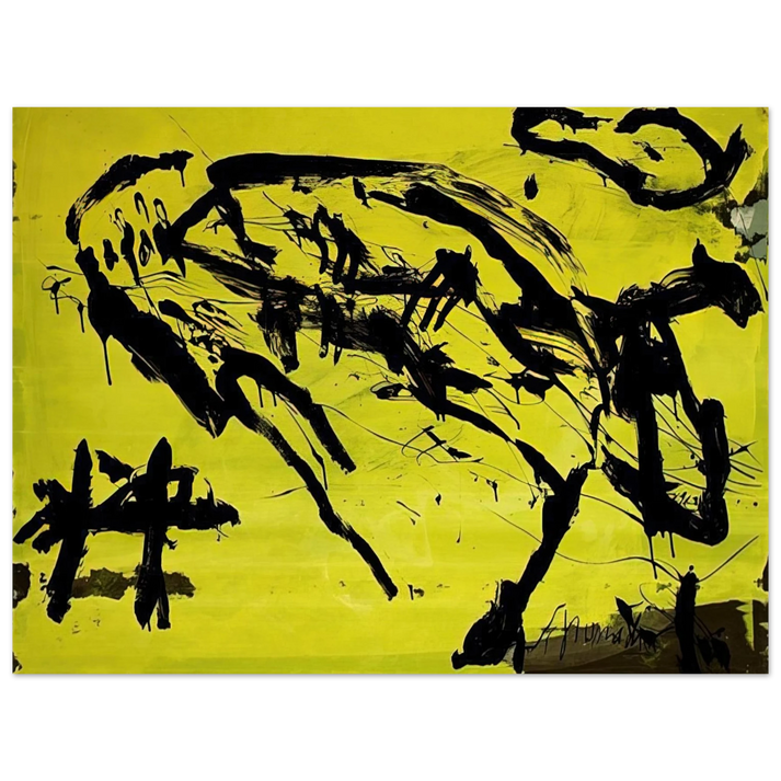 Emil Schumacher - Hirschkuh - Tachisme 75x100 cm / 30x40inches Fine Art Poster