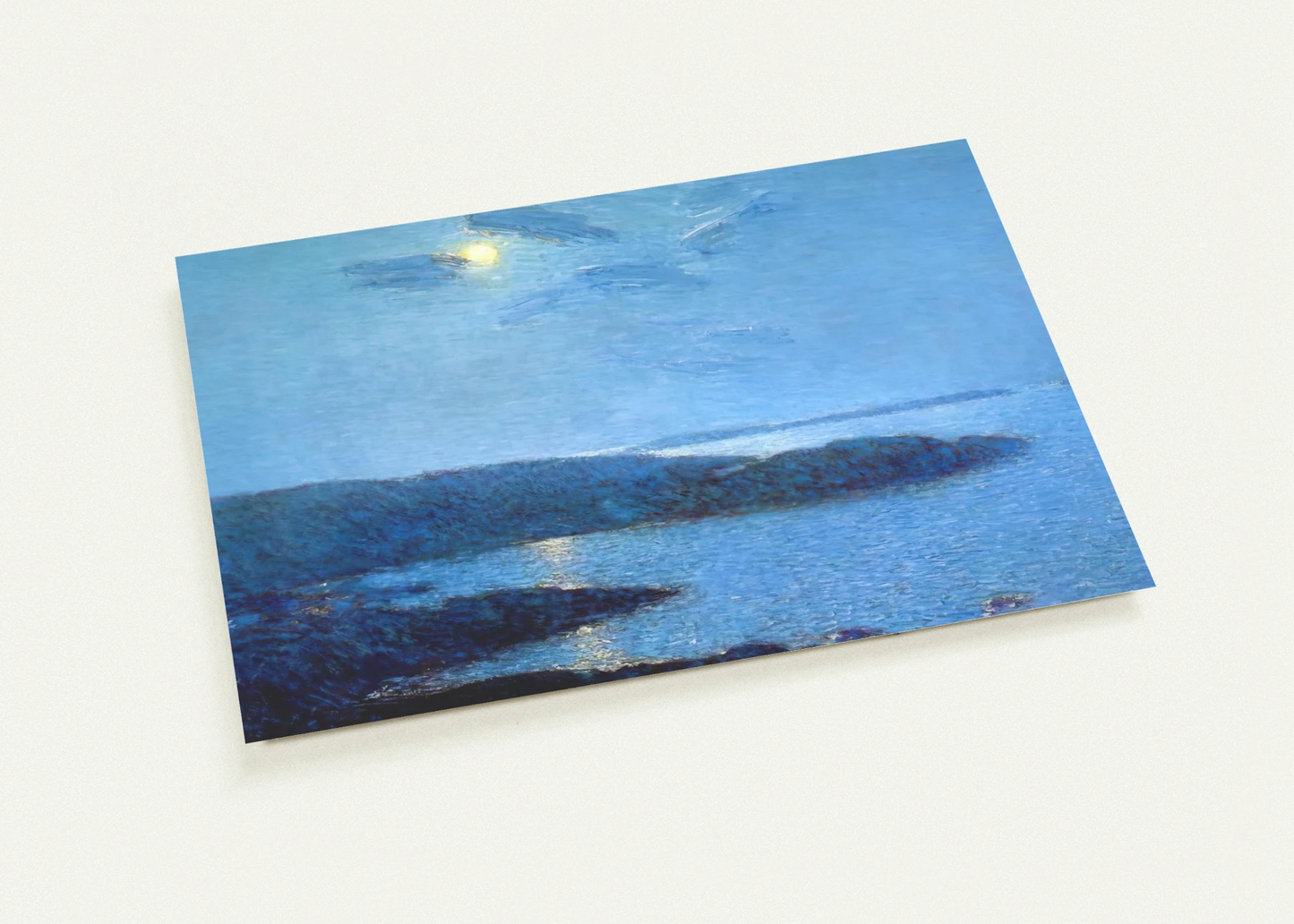 Moonlight By Childe Hassam Pack of 10 Post Cards | Childe Hassam Post Cards | A6 (10.5 x 14.8 cm) - 4.1 x 5.8 inches