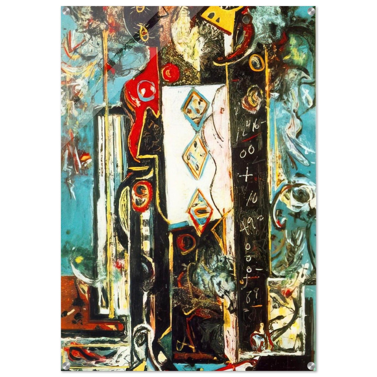 MALE AND FEMALE - Jackson Pollock Acrylic Print - 70x100 cm / 28x40″ inches