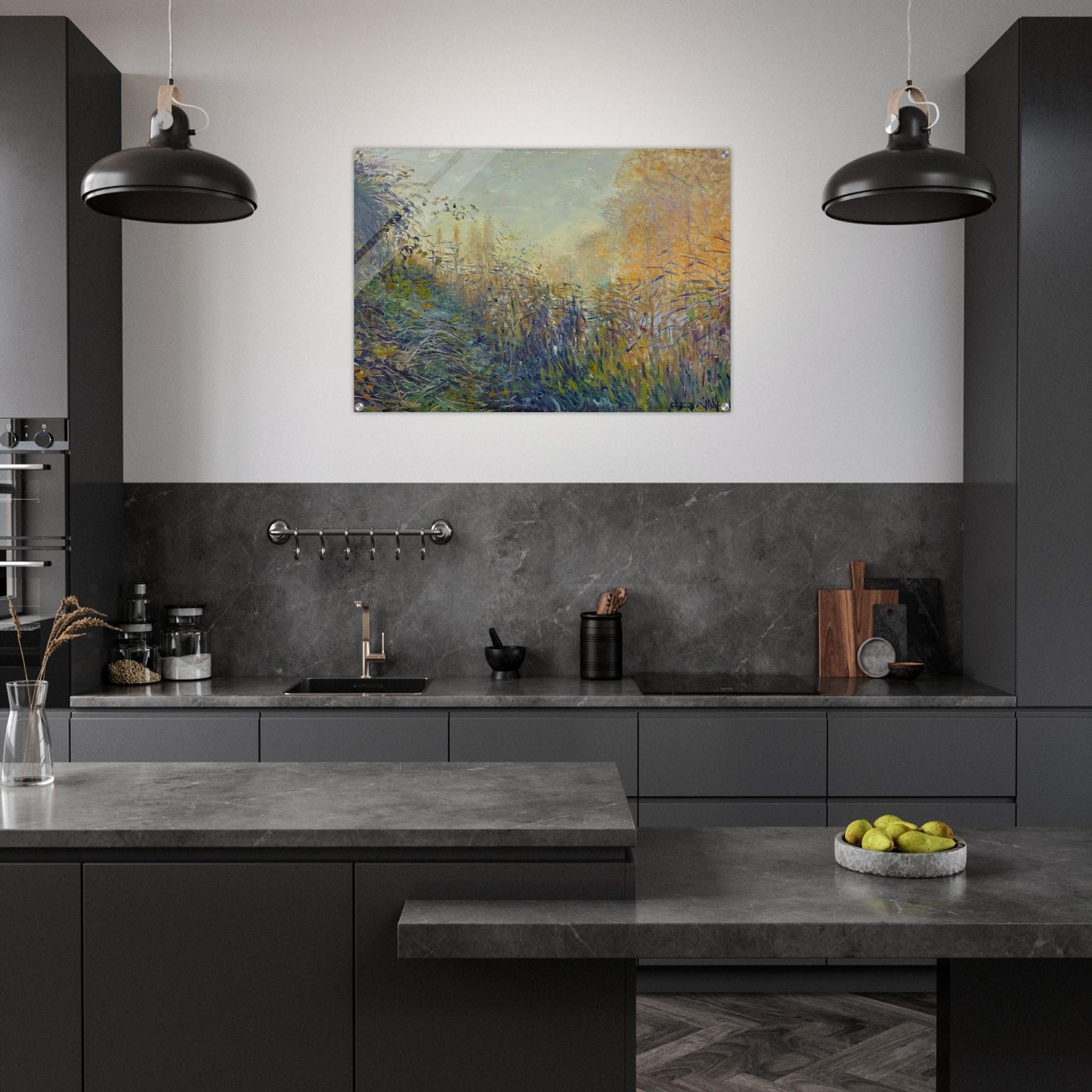 Study Rushes at Argenteuil - claude monet Acrylic Print - 70x100 cm / 28x40″ inches