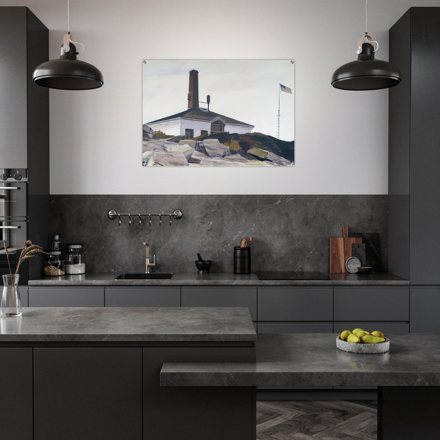 House of the Foghorn, I - Edward Hopper Acrylic Print - 70x100 cm / 28x40″ inches