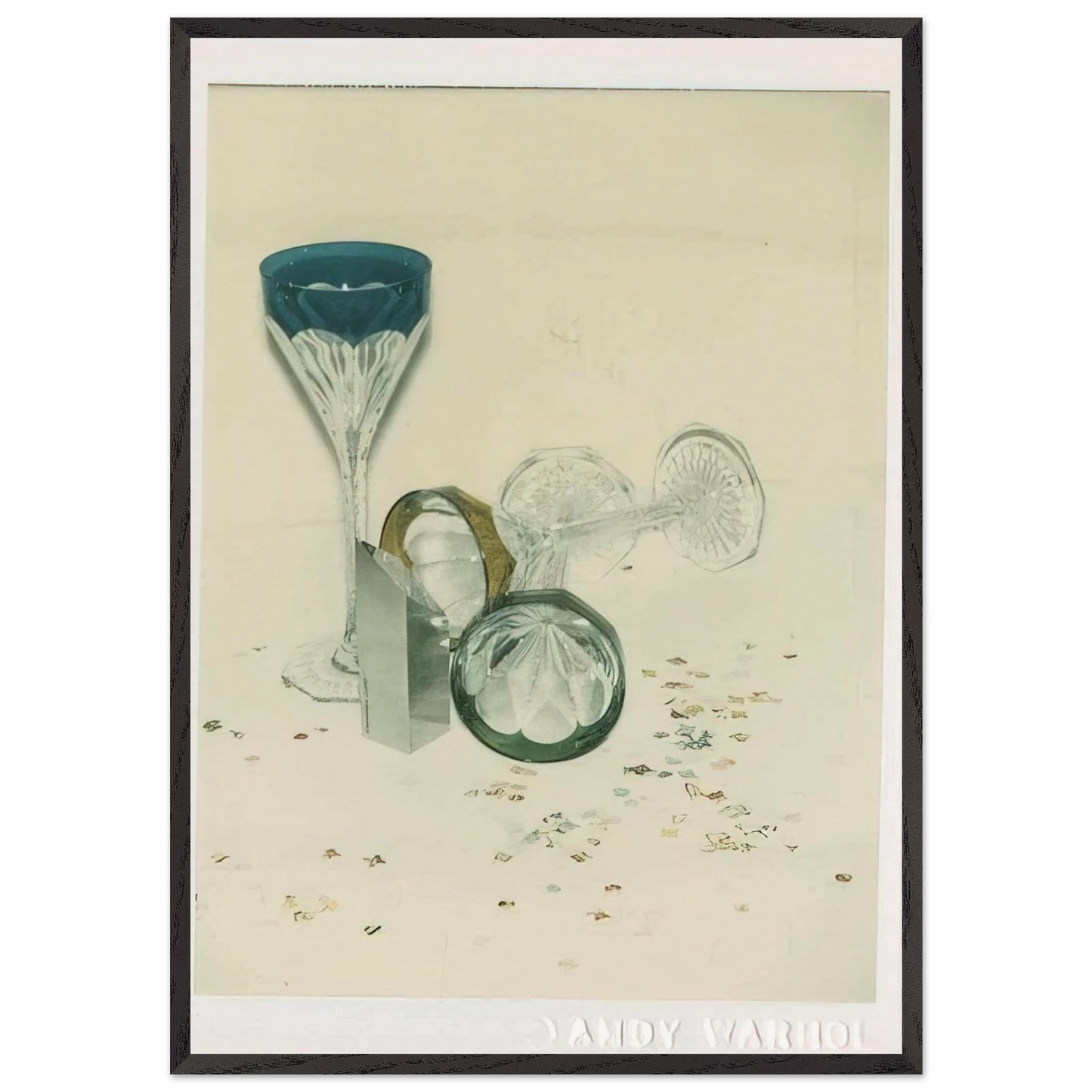 Committee 2000 Champagne Glasses - Andy Warhol Framed Art Print – Black Wooden Frame - Default Title - -Framed Art Print