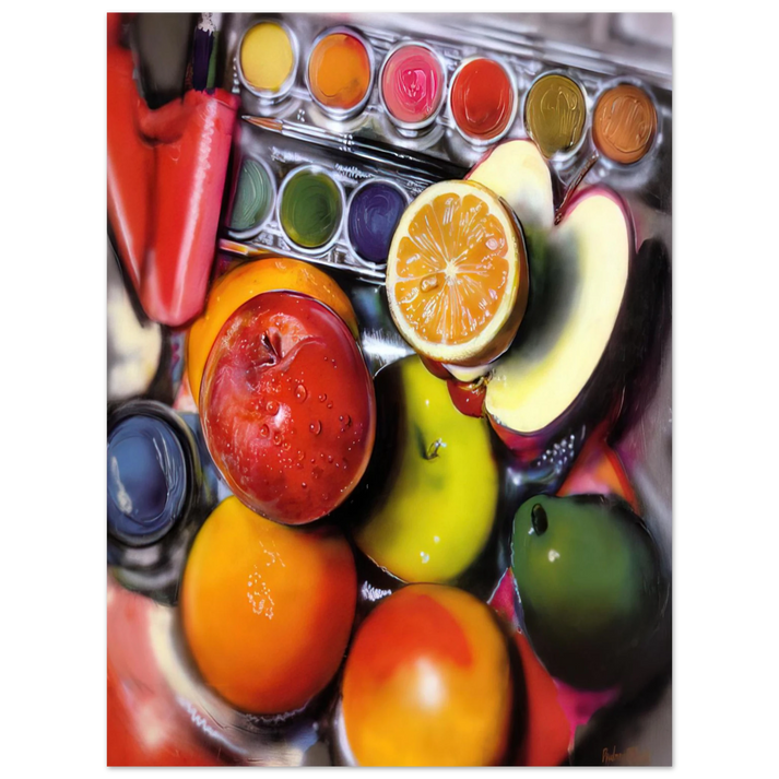 Audrey Flack - ENERGY APPLES 1980 75x100 cm / 30x40inches Fine Art Poster
