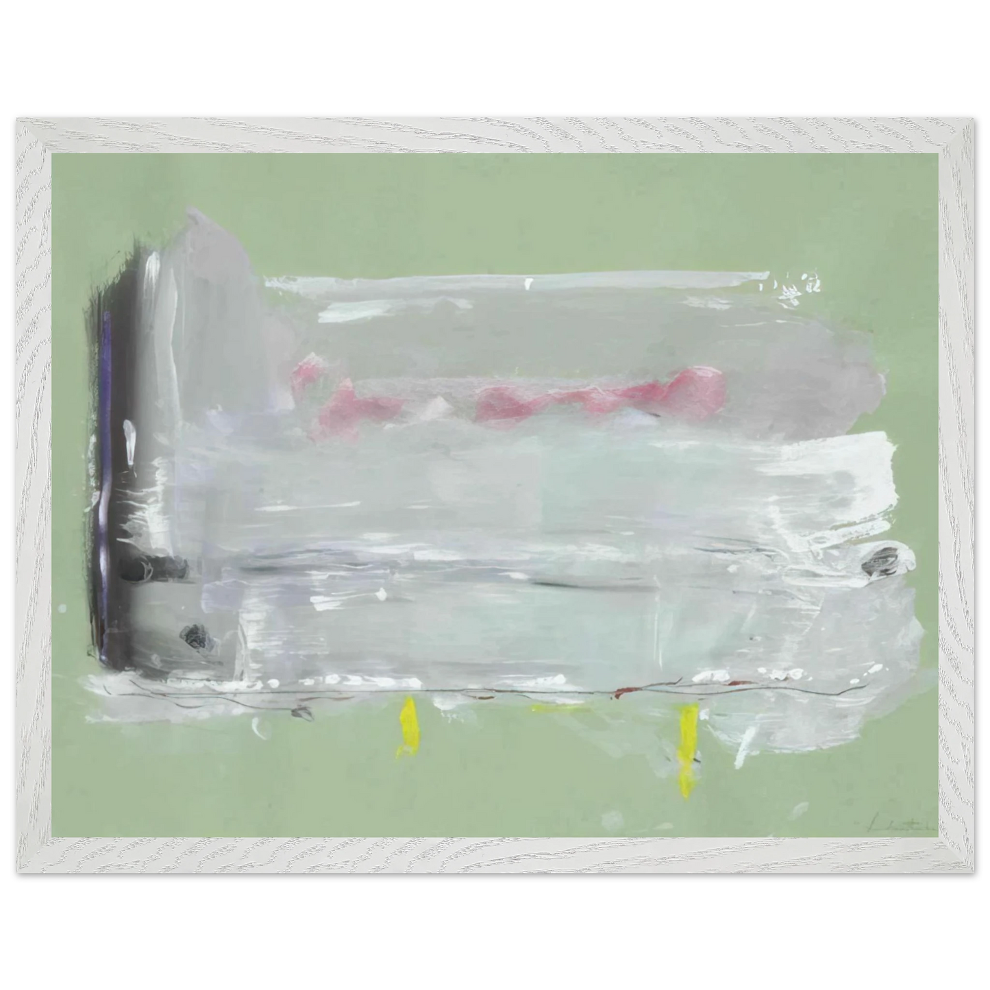 Helen Frankenthaler - Untitled - 1984 Wall art - 40x50 cm / 16x20 inches - Premium Wooden Framed Poster With Fine Art Paper - White frame