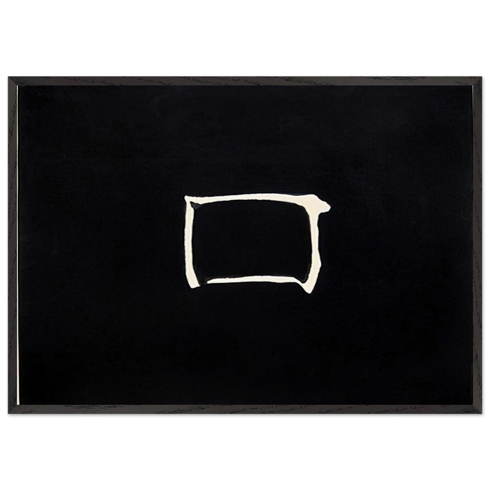 Work - 1971 - Jiro Yoshihara 70x100 cm / 28x40 inches Framed Art Print – Black Wooden Frame