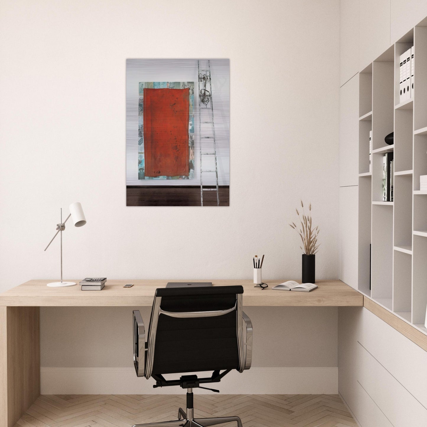 MANGO ICE CAVE SCALE 1977 - Robert Rauschenberg Brushed Aluminum Print - 70x100 cm / 28x40 inches | Robert Rauschenberg Aluminum Print | Robert Rauschenberg Prints