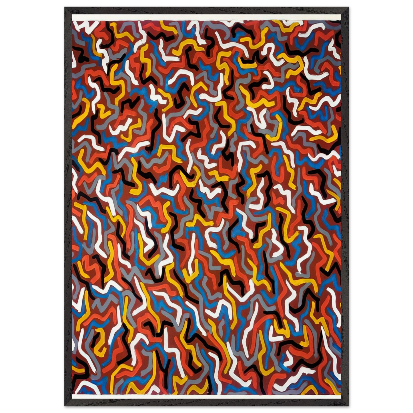 Squiggles - Sol LeWitt Framed Art Print – Black Wooden Frame - Default Title - -Framed Art Print