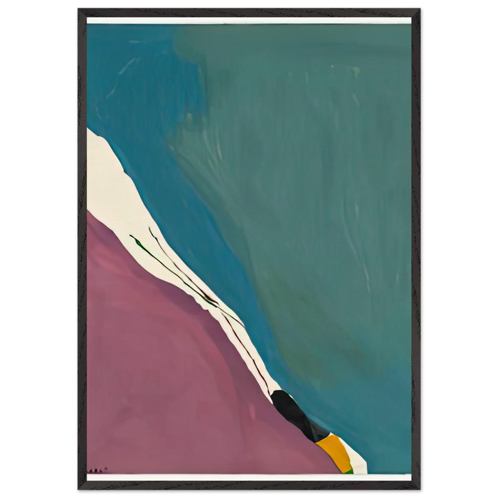 Red Travels 1971- - Helen Frankenthaler 70x100 cm / 28x40 inches Framed Art Print – Black Wooden Frame