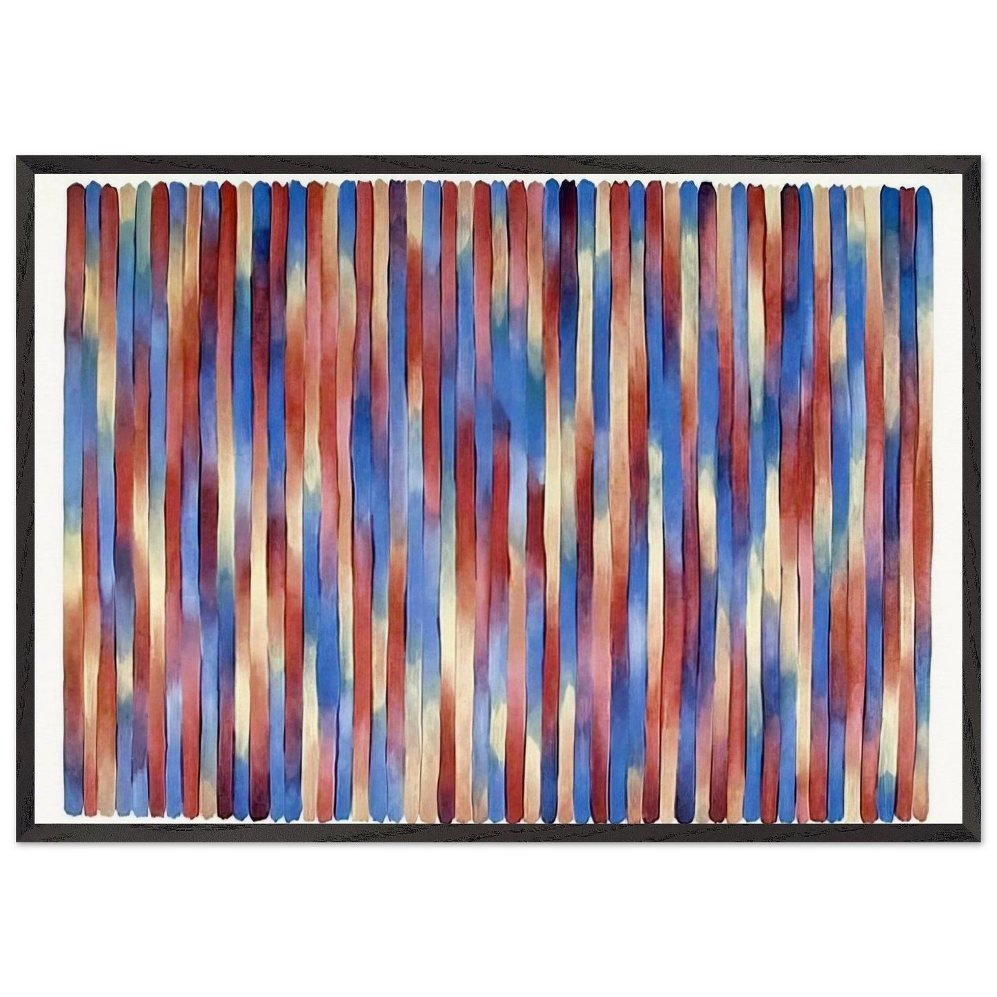 Banjo - 1981 - Gene Davis Framed Art Print – Black Wooden Frame - Default Title - -Framed Art Print