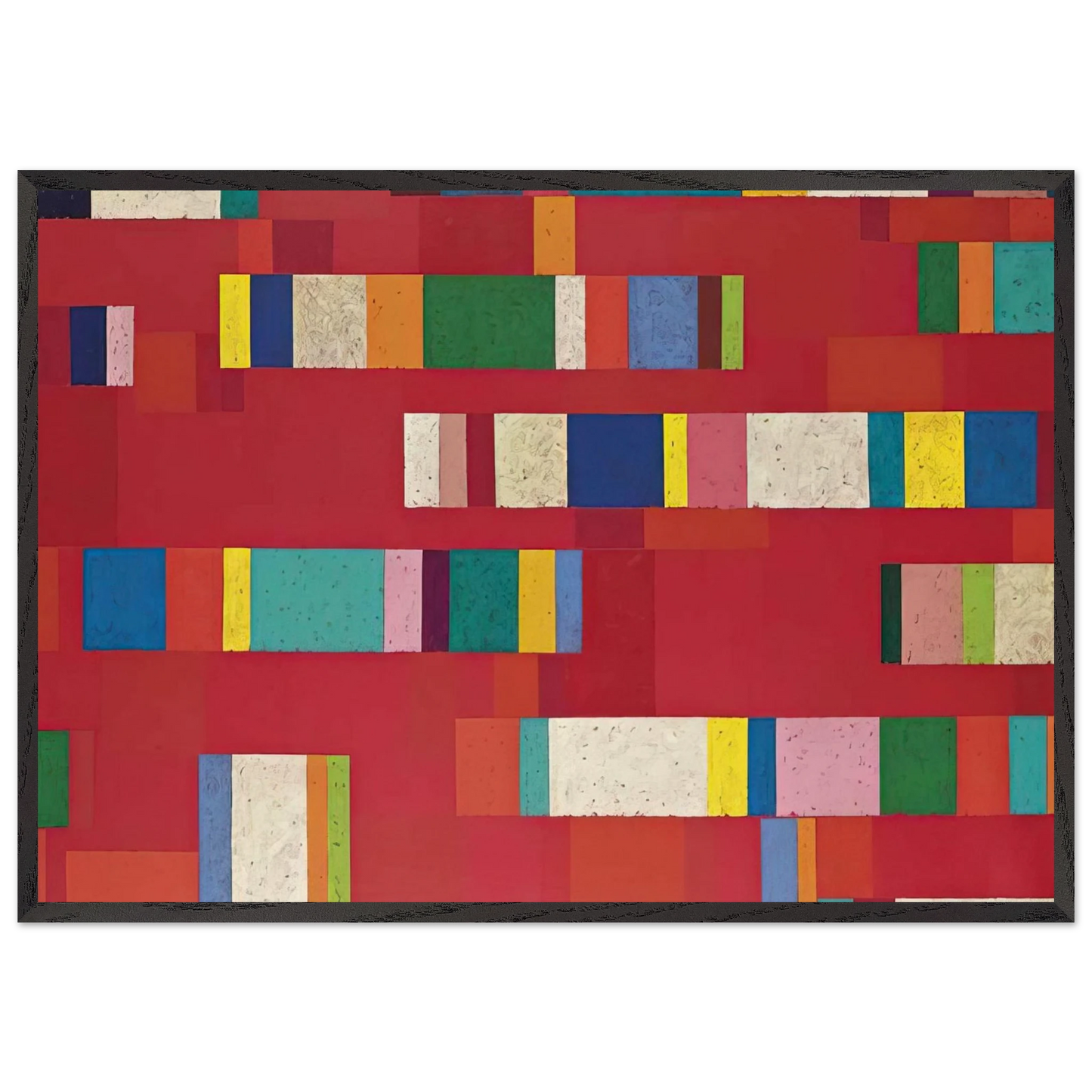 Rosso Perugino - 1979 - Piero Dorazio 70x100 cm / 28x40 inches Framed Art Print – Black Wooden Frame