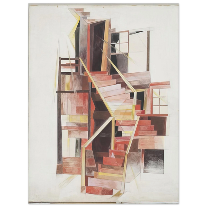 Charles Demuth - Stairs, Provincetown - 1920 75x100 cm / 30x40inches Fine Art Poster