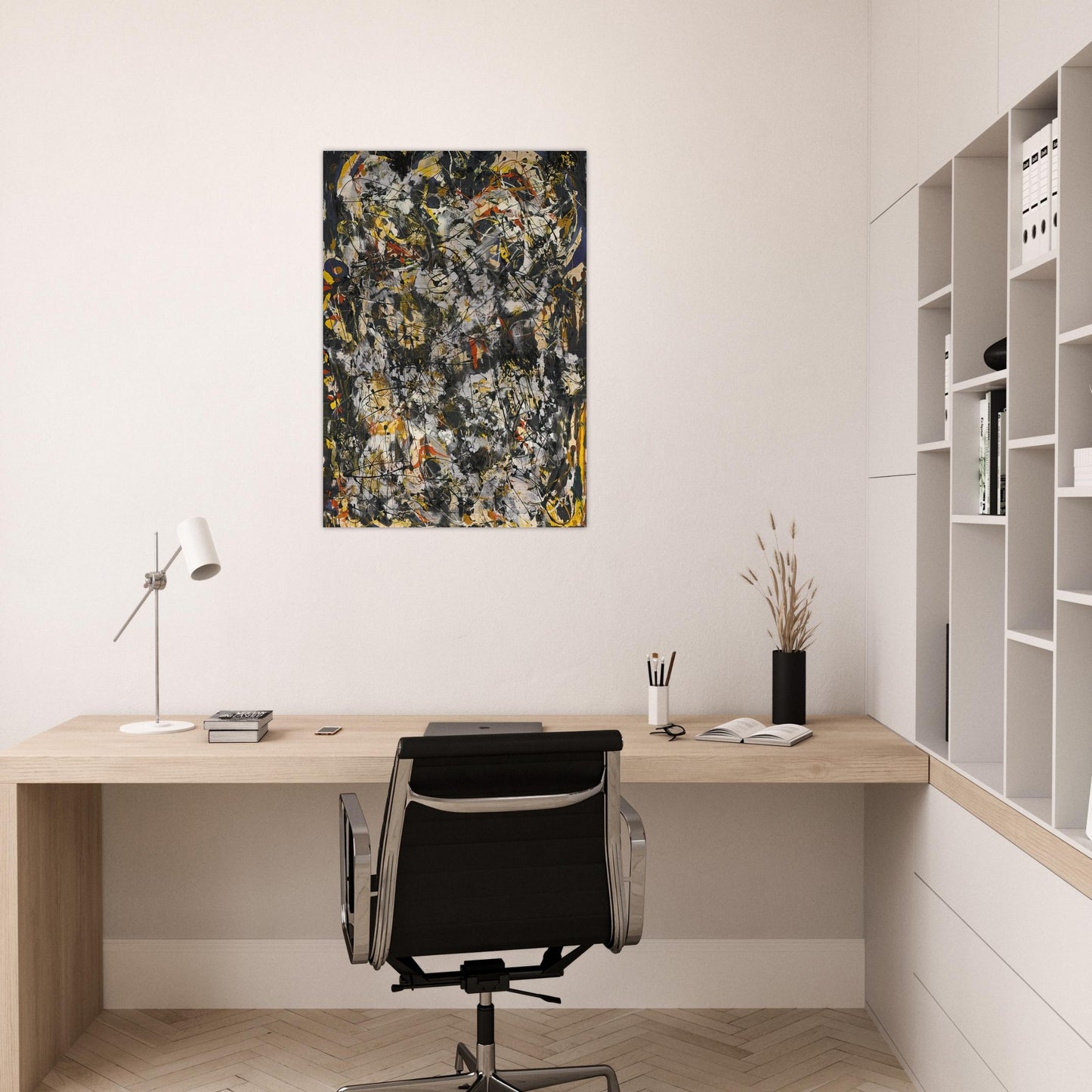 NUMBER 4 1951 - Jackson Pollock Brushed Aluminum Print - 70x100 cm / 28x40 inches | Jackson Pollock Aluminum Print | Jackson Pollock Prints