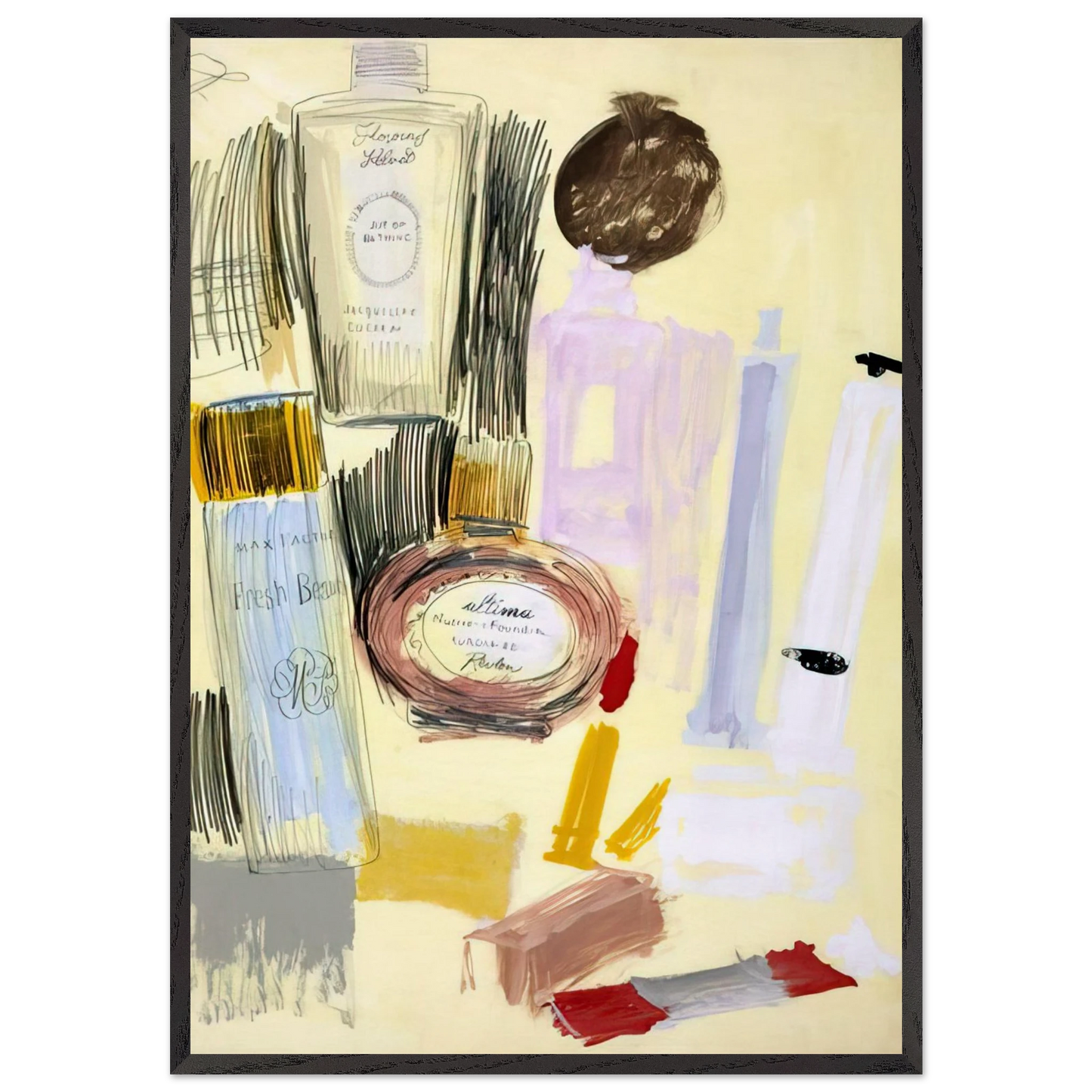 Untitled Beauty Products - Andy Warhol Framed Art Print – Black Wooden Frame - Default Title - -Framed Art Print