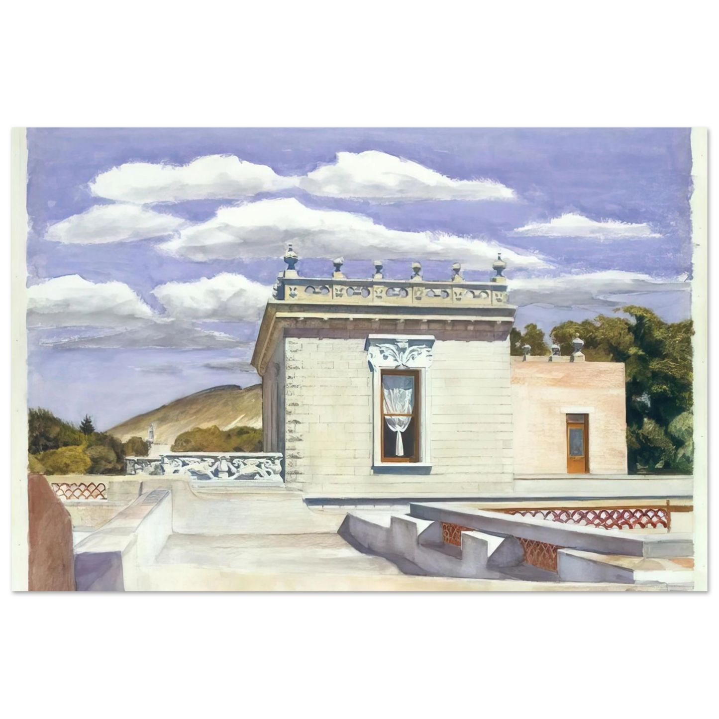 Edward Hopper - Saltillo Mansion Fine Art Poster - 75x100 cm / 30x40 inches