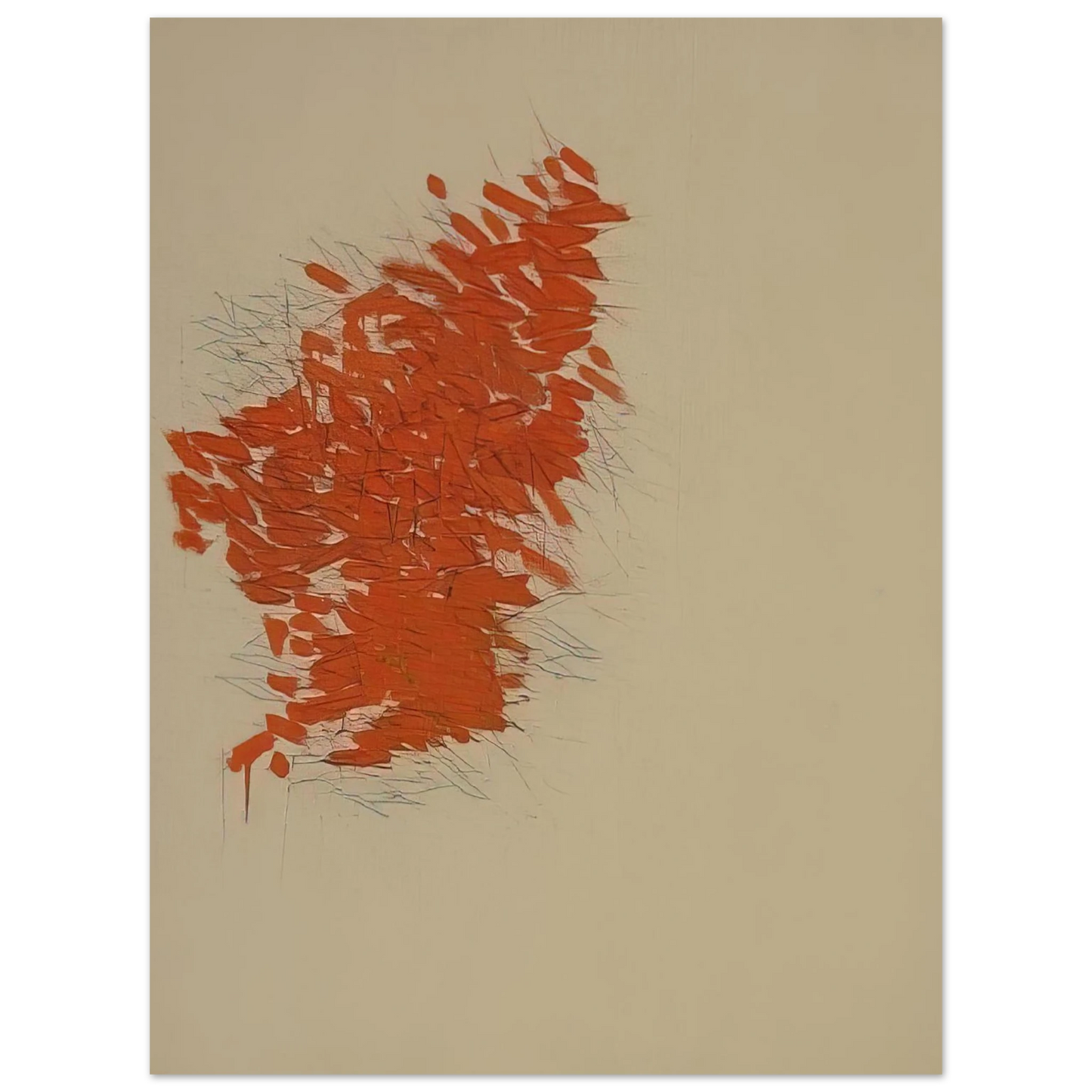 Robert Goodnough - Orange - 1973 Fine Art Poster - Default Title