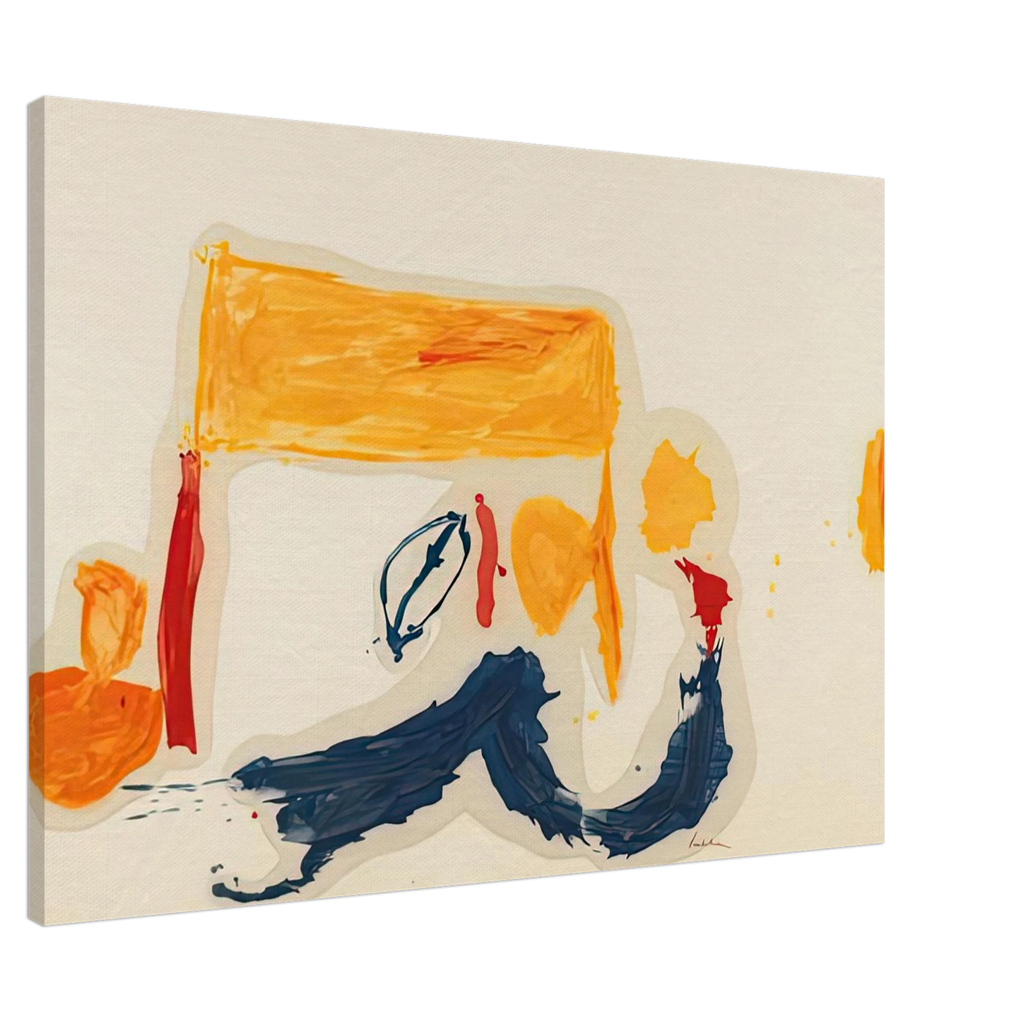 Helen Frankenthaler - Yellow Games, 1962- Wall Art - 30x40 cm / 12x16 inches - Premium Wooden Framed Poster With Fine Art Paper - Wood frame