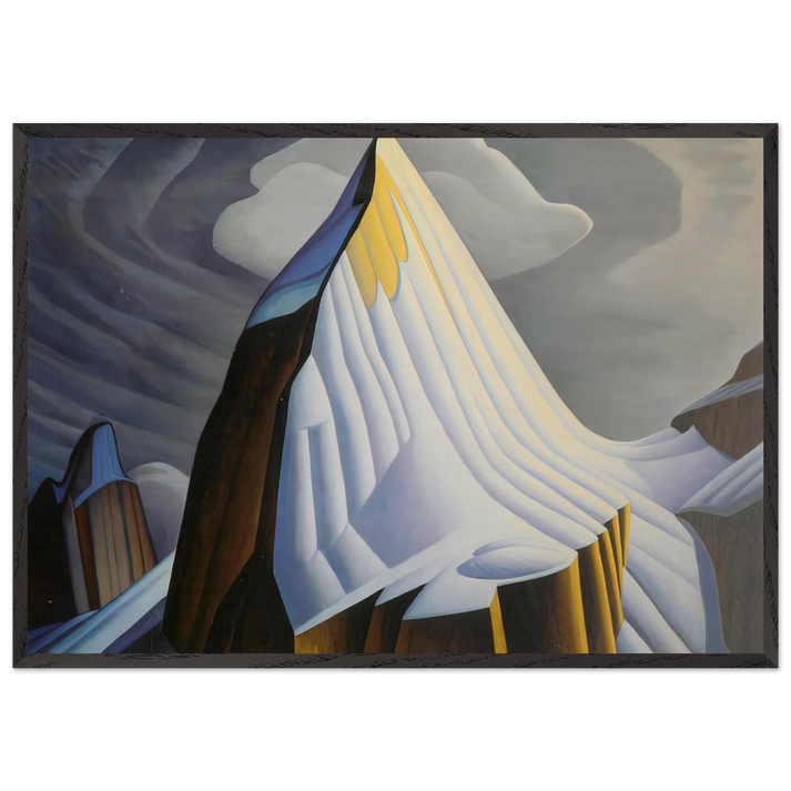 Mount Lefroy - 1930 - Lawren Harris 70x100 cm / 28x40 inches Framed Art Print – Black Wooden Frame