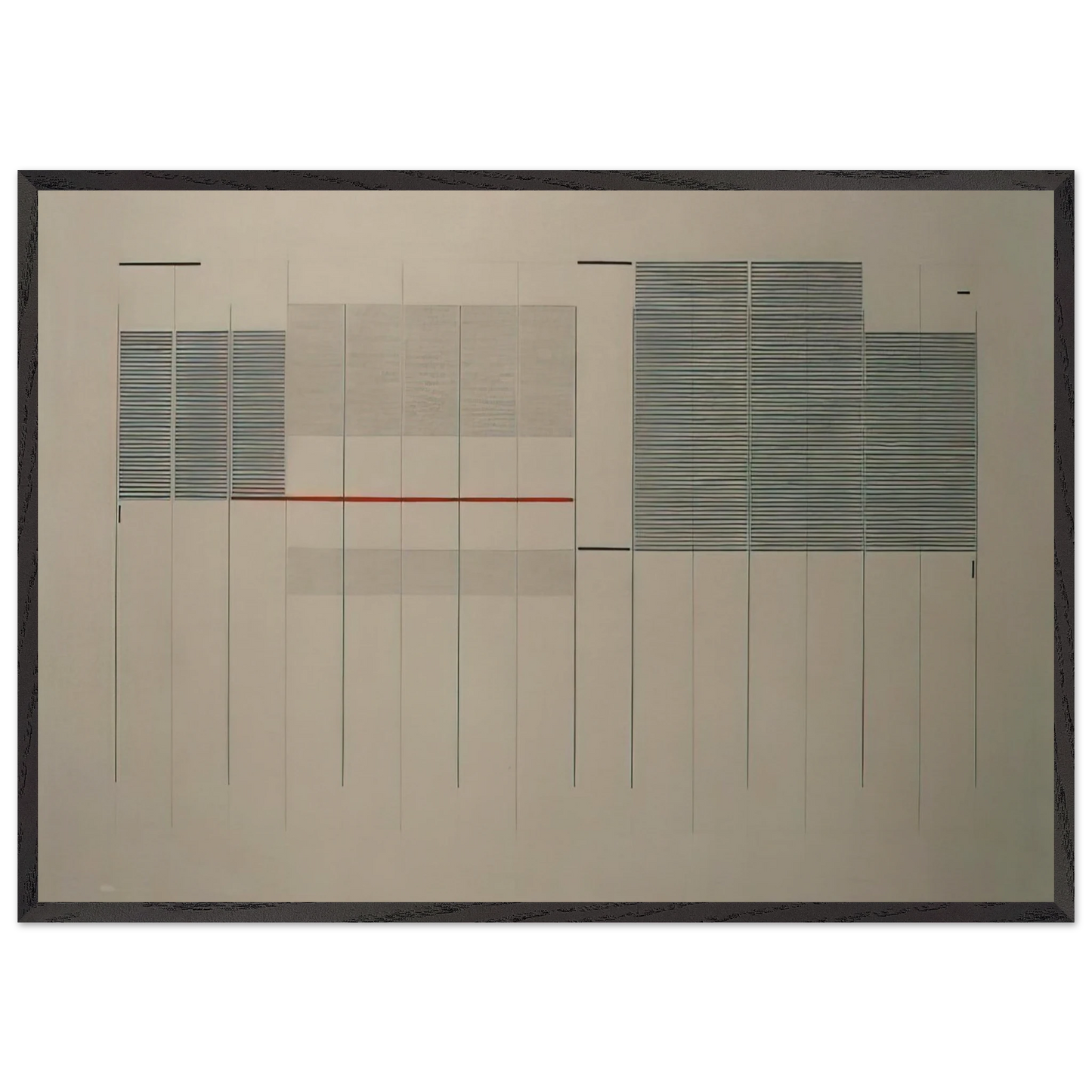 Acrilico no 13 - 1976 - Bice Lazzari 70x100 cm / 28x40 inches Framed Art Print – Black Wooden Frame