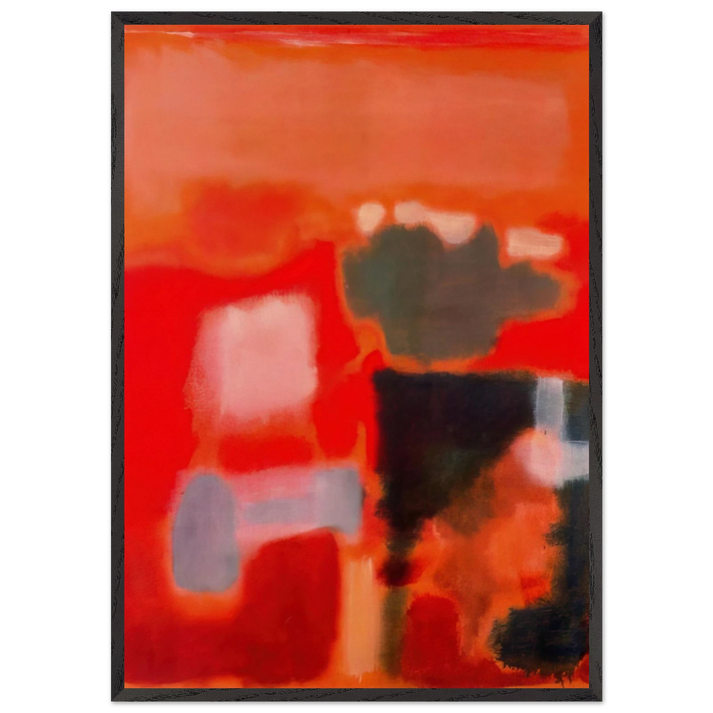 No1 - 1949 - Mark Rothko 70x100 cm / 28x40 inches Framed Art Print – Black Wooden Frame