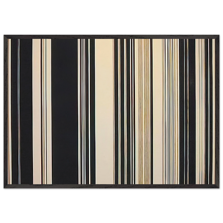 Black Panther - 1970 - Gene Davis 70x100 cm / 28x40 inches Framed Art Print – Black Wooden Frame