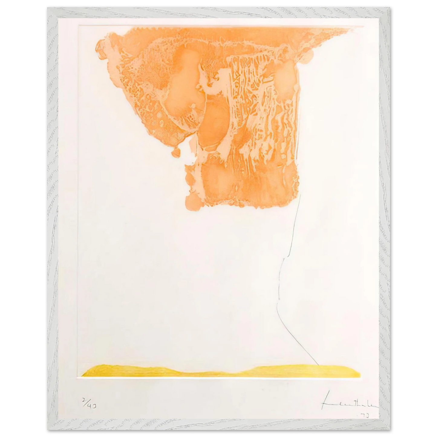Helen Frankenthaler - Pranzo Italiano - 1973 Wall art - 15x20 cm / 6x8 inches - Premium Wooden Framed Poster With Fine Art Paper - Wood frame