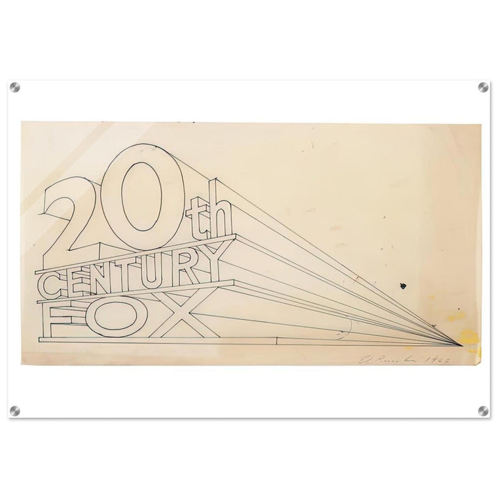 TRADEMARK STUDY 4 1962 - Edward Ruscha Acrylic Print - 70x100 cm / 28x40″ inches