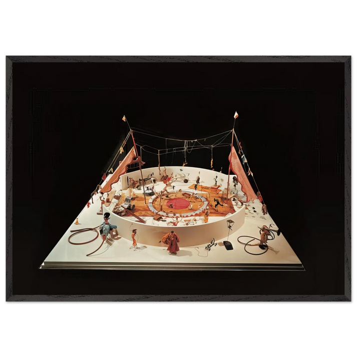 CALDER S CIRCUS 1931 - Alexander Calder 70x100 cm / 28x40 inches Framed Art Print – Black Wooden Frame