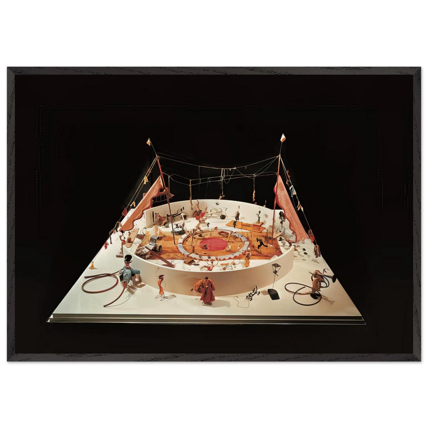 CALDER S CIRCUS 1931 - Alexander Calder 70x100 cm / 28x40 inches Framed Art Print – Black Wooden Frame