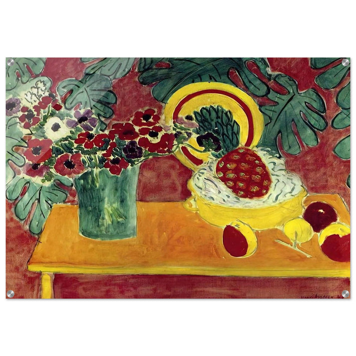 PINEAPPLE AND ANEMONES 1940 - Henri Matisse Acrylic Print - 70x100 cm / 28x40″ inches