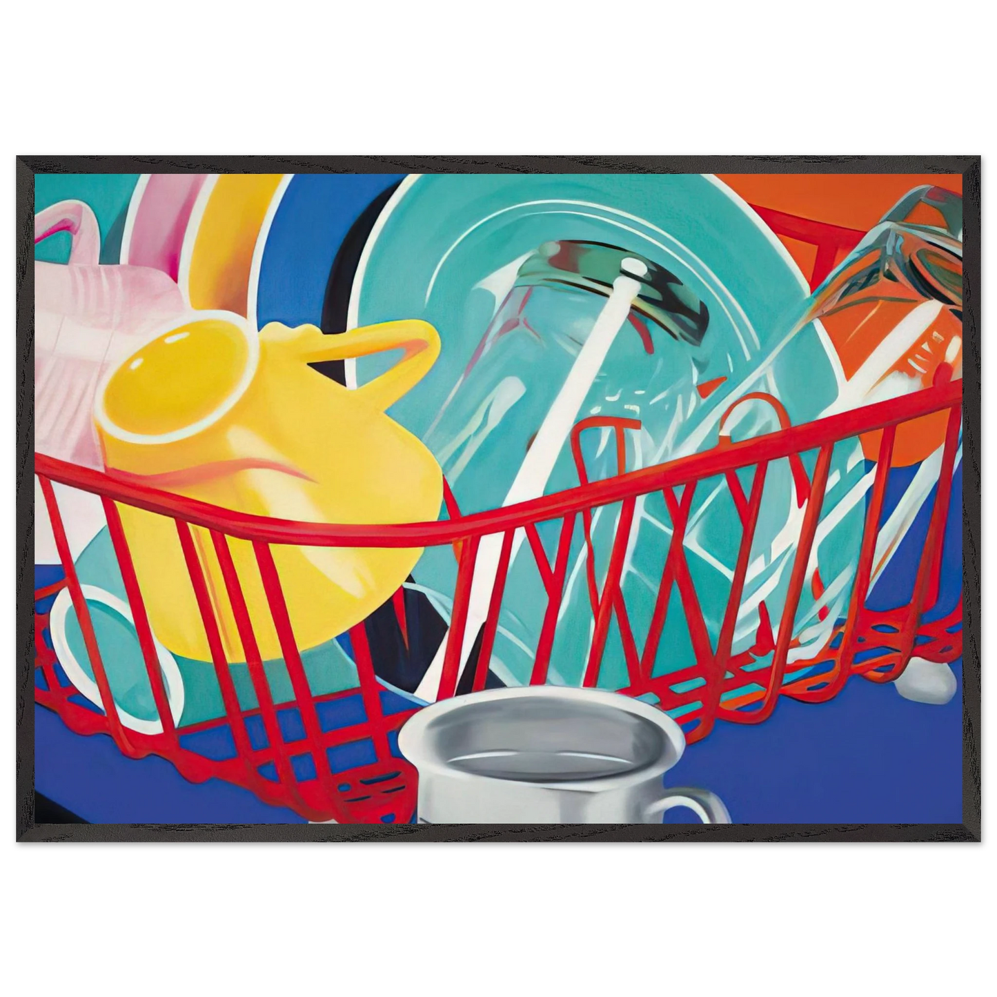Dishes - James Rosenquist 70x100 cm / 28x40 inches Framed Art Print – Black Wooden Frame