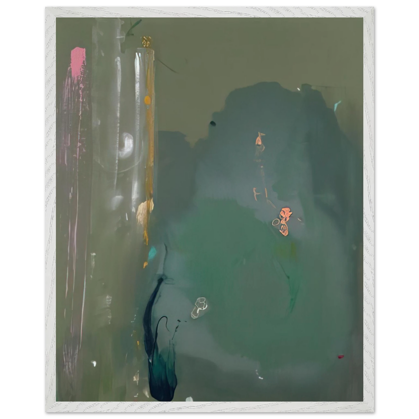 Helen Frankenthaler - Côte d Argent - 1980 Wall art - 40x40 cm / 16x16 inches - Premium Wooden Framed Poster With Fine Art Paper - Wood frame