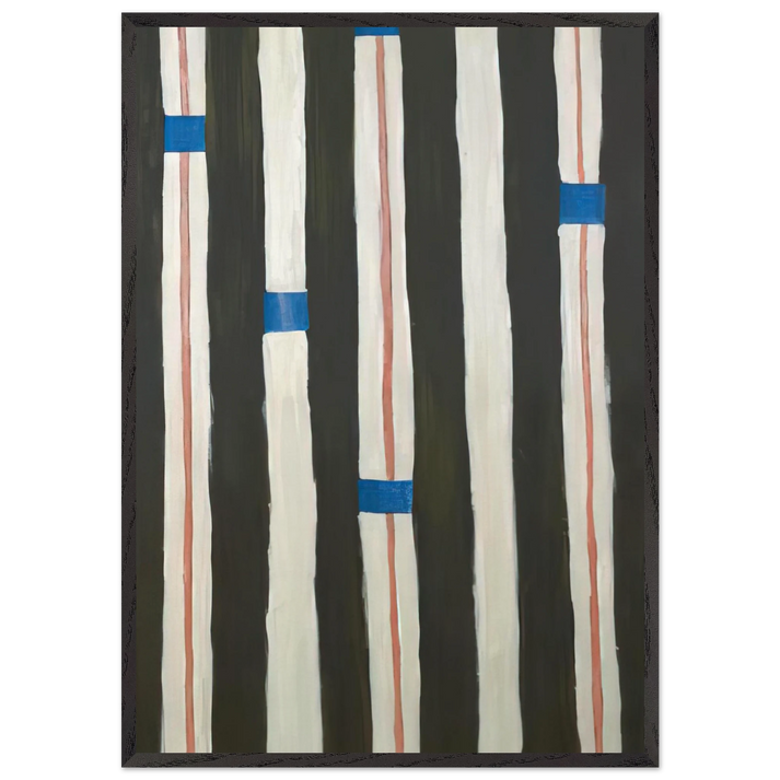 Totem Materia - Abstract Expressionism - Betty Parsons 70x100 cm / 28x40 inches Framed Art Print – Black Wooden Frame