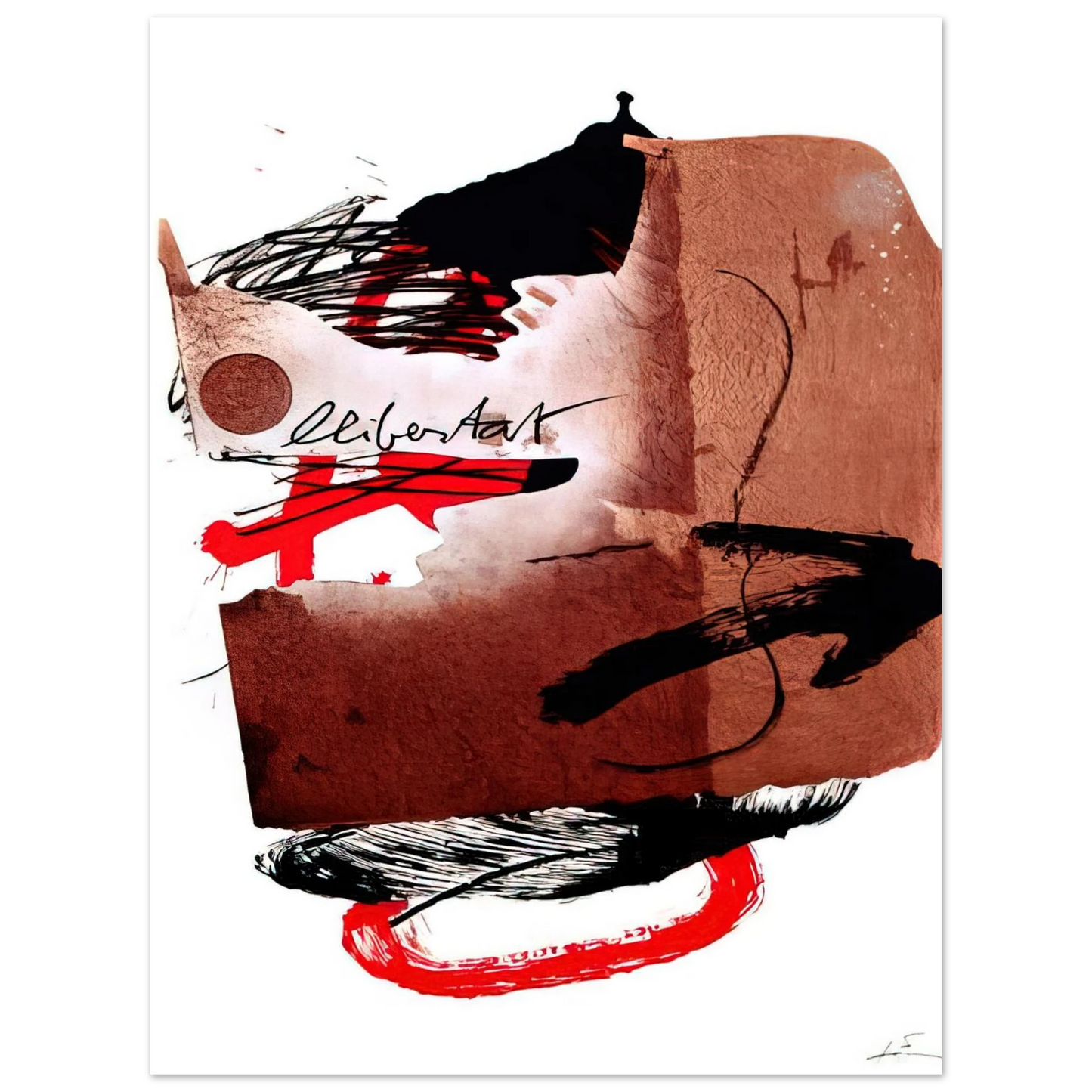 Antoni Tapies - LLIBERTAT 1988 Fine Art Poster - Default Title