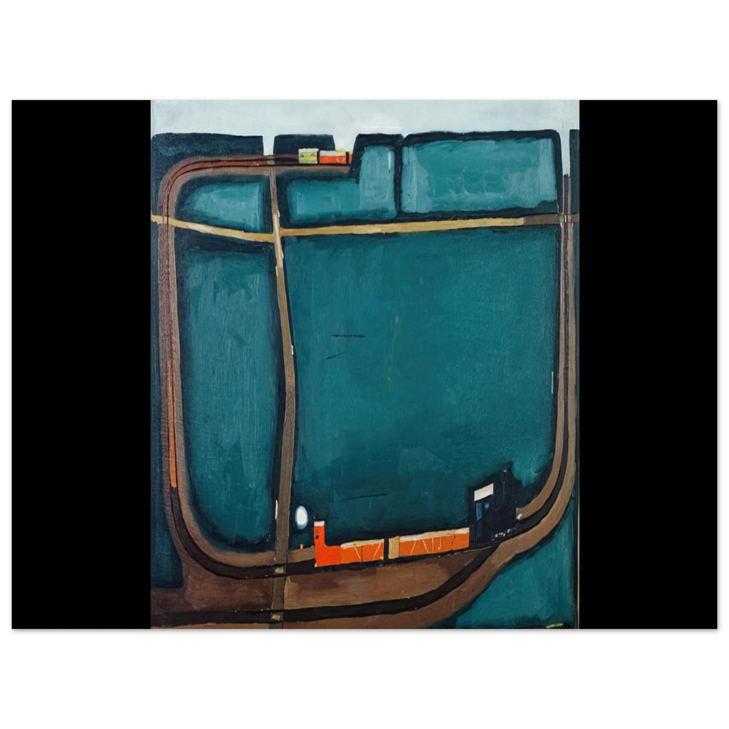 Jerzy Nowosielski - NARROW GAUGE RAILWAY IN THE MOUNTAINS 1963 Fine Art Poster - Default Title