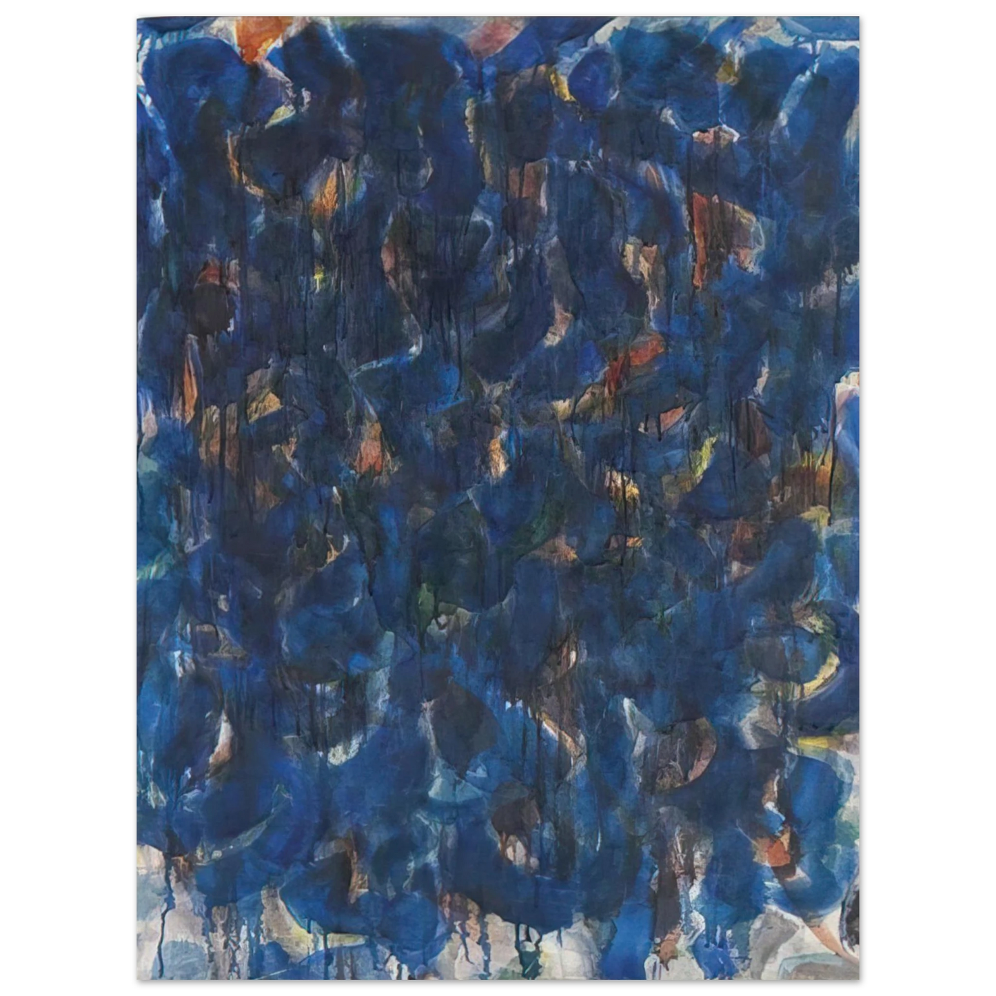 Sam Francis - Blue and Red Fine Art Poster - Default Title