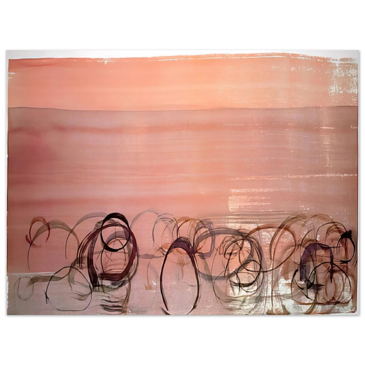 John Cage - New River Watercolor, Series IV, #4 - 1988 Fine Art Poster - Default Title