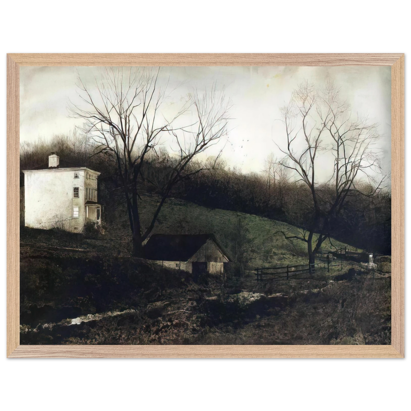 Andrew Wyeth - EVENING AT KUERNERS Wall Art - 60x80 cm / 24x32 inches - Fine Art Poster - -