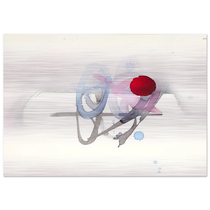 UNTITLED RED BLACK PINK AND BLUE - Luis Feito Brushed Aluminum Print - 70x100 cm / 28x40 inches | Luis Feito Aluminum Print | Luis Feito Prints