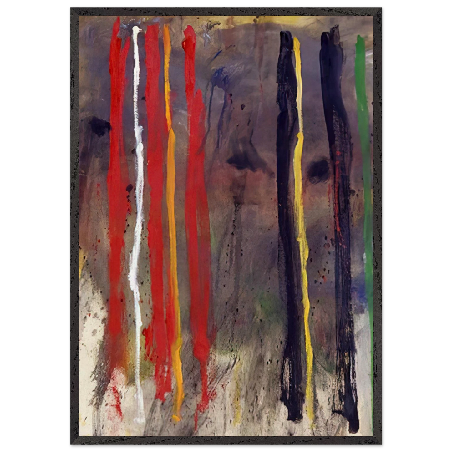 Stripes - 1957 - Gene Davis Framed Art Print – Black Wooden Frame - Default Title - -Framed Art Print