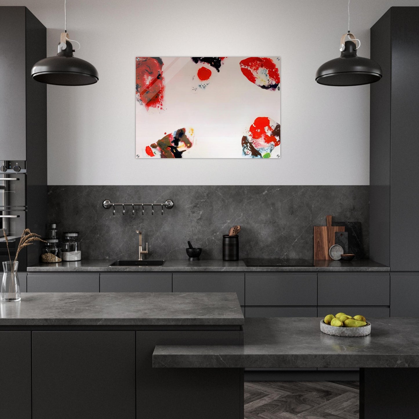 Berlin Red - Sam Francis Acrylic Print - 70x100 cm / 28x40″ inches