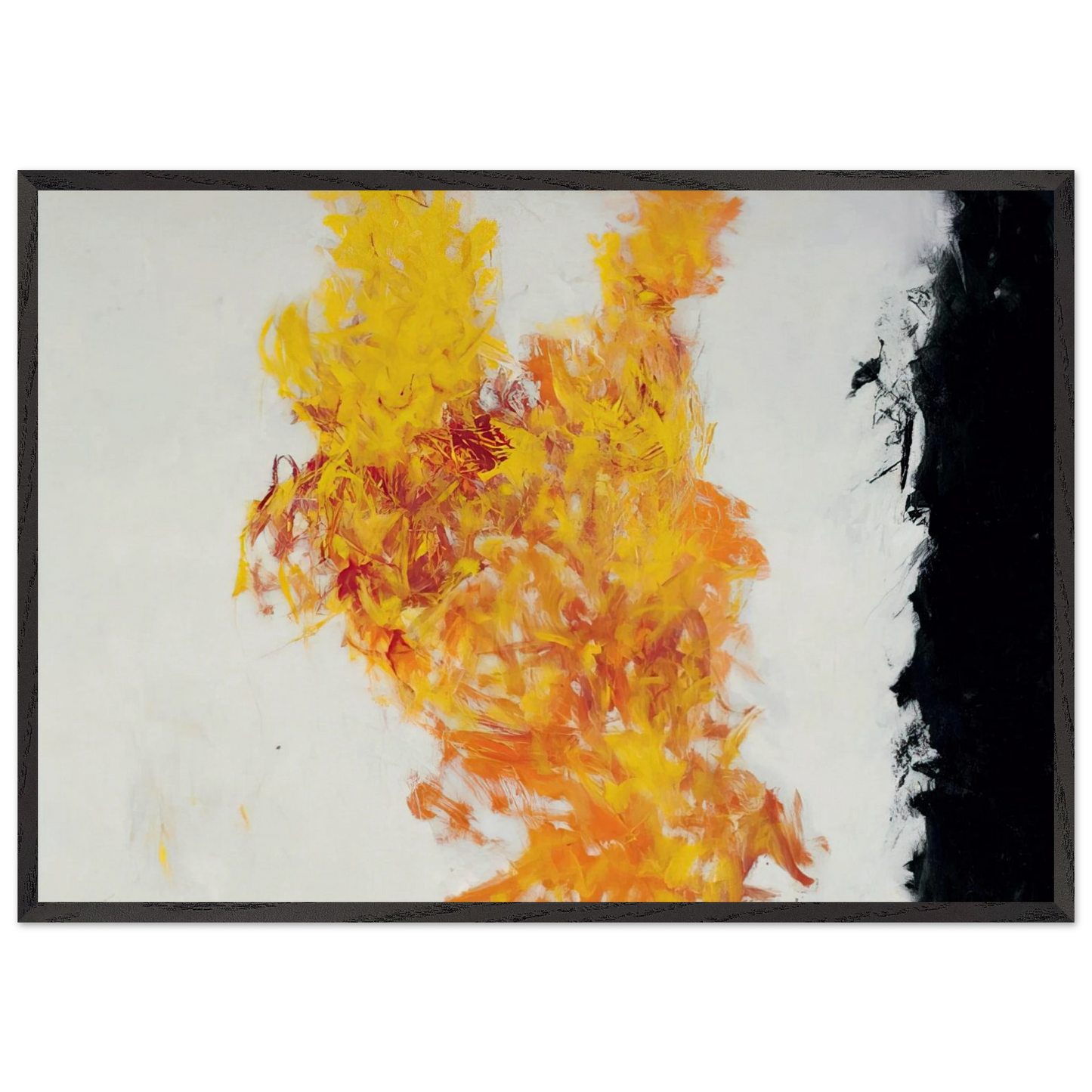 The Door - 1961 - Theodoros Stamos 70x100 cm / 28x40 inches Framed Art Print – Black Wooden Frame