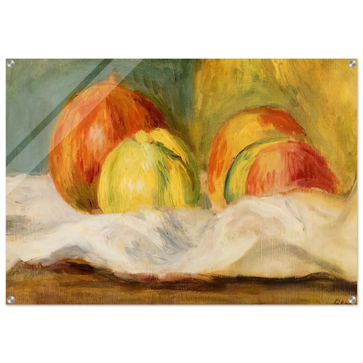 Still Life with Apples and Pomegranates - Pierre-Auguste Renoir Acrylic Print - 70x100 cm / 28x40″ inches