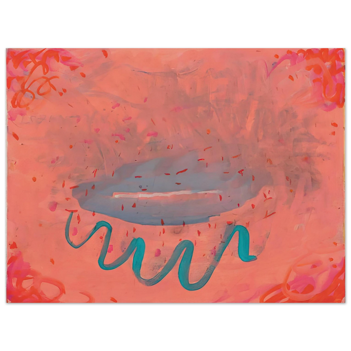 Paul Thek - Untitled Lips with Turquoise - 1984 75x100 cm / 30x40inches Fine Art Poster
