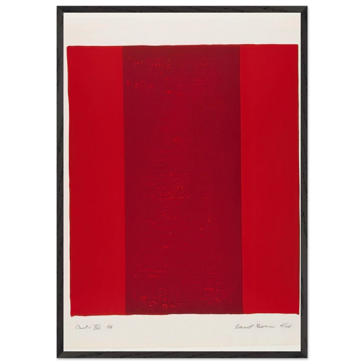 Canto XVI - Barnett Newman 70x100 cm / 28x40 inches Framed Art Print – Black Wooden Frame