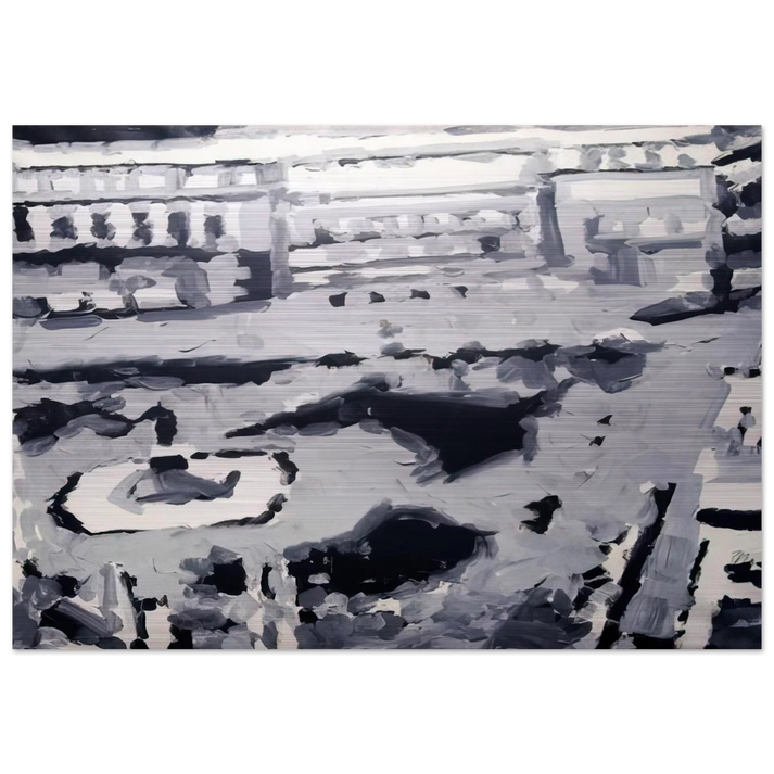 TOWNSCAPE M6 1968 - Gerhard Richter Brushed Aluminum Print - 70x100 cm / 28x40 inches | Gerhard Richter Aluminum Print | Gerhard Richter Prints